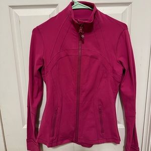 Hot pink full zip Lululemon jacket
